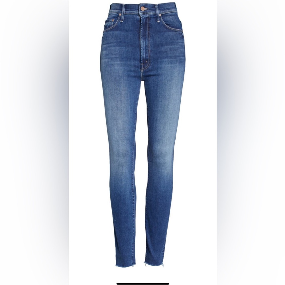 Mother Rail High Waisted Frayed Jeans